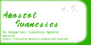 apostol ivancsics business card